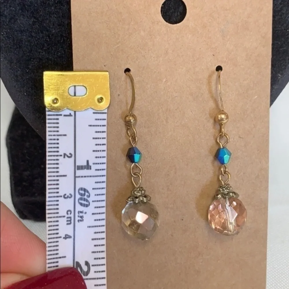 💐5/25 faceted glass crystal dangle drop